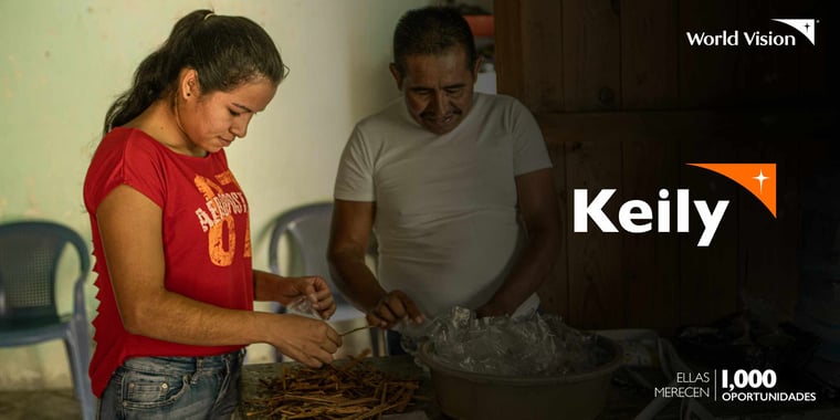 Keily encontró patrocinio a través de World Vision Honduras